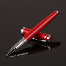 Load image into Gallery viewer, Luxury Metal Silver Black Signature Ballpoint Pens for Business Writing Office Supplies Stationery Customized Logo Name Gift
