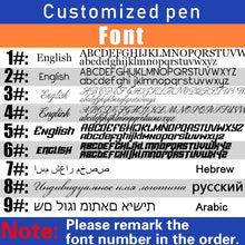 Load image into Gallery viewer, Luxury Metal Silver Black Signature Ballpoint Pens for Business Writing Office Supplies Stationery Customized Logo Name Gift
