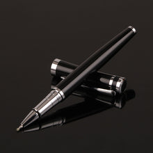 Load image into Gallery viewer, Luxury Metal Silver Black Signature Ballpoint Pens for Business Writing Office Supplies Stationery Customized Logo Name Gift
