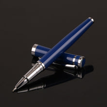 Load image into Gallery viewer, Luxury Metal Silver Black Signature Ballpoint Pens for Business Writing Office Supplies Stationery Customized Logo Name Gift
