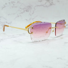 Load image into Gallery viewer, Rimless Sunglasses Men Carter Luxury Designer Vintage Sun Glasses Square Diamond Cut Fashion Shades Eyewear  Gafas De Sol
