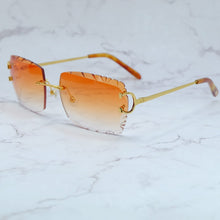 Load image into Gallery viewer, Rimless Sunglasses Men Carter Luxury Designer Vintage Sun Glasses Square Diamond Cut Fashion Shades Eyewear  Gafas De Sol
