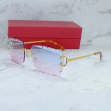 Load image into Gallery viewer, Rimless Sunglasses Men Carter Luxury Designer Vintage Sun Glasses Square Diamond Cut Fashion Shades Eyewear  Gafas De Sol

