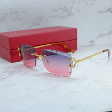 Load image into Gallery viewer, Rimless Sunglasses Men Carter Luxury Designer Vintage Sun Glasses Square Diamond Cut Fashion Shades Eyewear  Gafas De Sol
