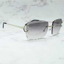 Load image into Gallery viewer, Rimless Sunglasses Men Carter Luxury Designer Vintage Sun Glasses Square Diamond Cut Fashion Shades Eyewear  Gafas De Sol
