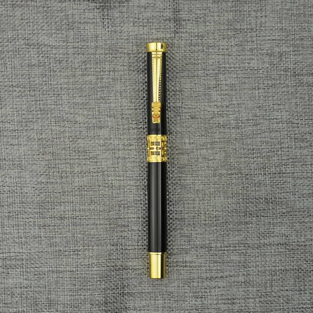 Luxury Business Office Sign Pen Hollow Metal Ballpoint Pens Student Writing School Rollerball Pen Stationery Supplies 03779