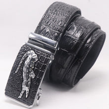 Load image into Gallery viewer, Men Genuine Leather Belts Crocodile Pattern Automatic Buckle Belts for Men Brand Luxury High Quality  Business  Strap
