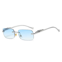 Load image into Gallery viewer, Fashion Vintage Rimless Square Sunglasses Women Men Luxury Brand Designer Popular Travel Driving Leopard Head Small Sun Glasses
